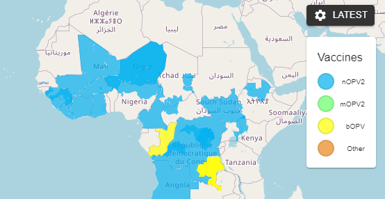 Polio vaccination campaigns calendar based on IASO